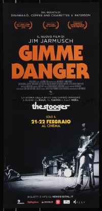 7w584 GIMME DANGER advance Italian locandina 2017 Iggy Pop, Ron Asheton, Williamson & Mackay!