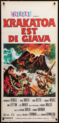 7w597 KRAKATOA EAST OF JAVA Cinerama Italian locandina 1969 day that shook Earth to its core!