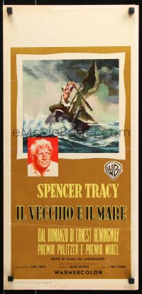 7w616 OLD MAN & THE SEA Italian locandina 1958 Spencer Tracy, Ernest Hemingway, Sturges, Ciriello!