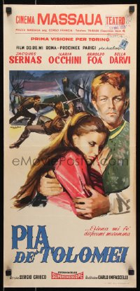 7w620 PIA OF PTOLOMEY Italian locandina 1959 completely different romantic artwork by Manfredo!