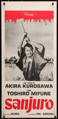 7w631 SANJURO Italian locandina 1968 Akira Kurosawa's Tsubaki Sanjuro, Samurai Toshiro Mifune!