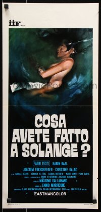 7w633 SCHOOL THAT COULDN'T SCREAM Italian locandina 1972 Cosa avete fatto a Solange, Symeoni art!