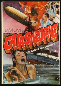 7x141 CATASTROPHE THE END OF CINEMA softcover book 1975 full-color images from disaster movies!
