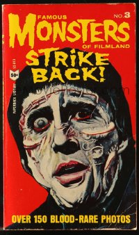 7x095 FAMOUS MONSTERS OF FILMLAND STRIKE BACK paperback book 1965 over 150 blood-rare photos!