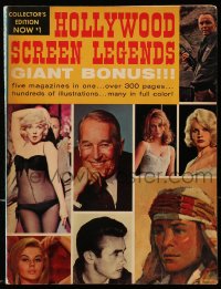 7x170 HOLLYWOOD SCREEN LEGENDS softcover book 1965 five movie magazines make a single book!
