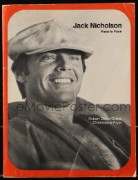 7x178 JACK NICHOLSON FACE TO FACE softcover book 1975 an illustrated biography of the leading man!