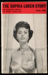 7x227 SOPHIA LOREN STORY English softcover book 1958 Illustrated Career of the Famous Italian Star!