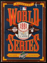 7x245 1991 WORLD SERIES souvenir program book 1991 filled with great baseball images & information!