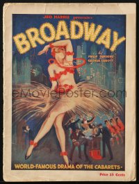 7x275 BROADWAY stage play souvenir program book 1926 world-famous drama of the cabarets, sexy art!