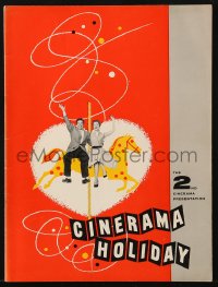 7x284 CINERAMA HOLIDAY souvenir program book 1956 you feel like a participating member of the movie!