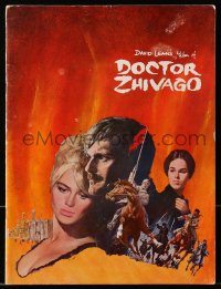 7x294 DOCTOR ZHIVAGO color cover souvenir program book 1965 Omar Sharif, Julie Christie, David Lean