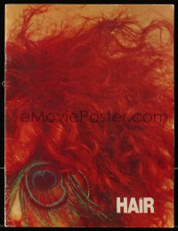 7x341 HAIR stage play souvenir program book 1968 great Hirschfeld art on the interior!