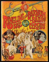 7x421 RINGLING BROS & BARNUM & BAILEY CIRCUS souvenir program book 1977 includes bound in poster!
