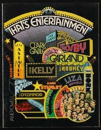 7x465 THAT'S ENTERTAINMENT souvenir program book 1974 classic MGM Hollywood movie scenes!