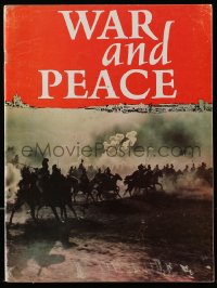 7x483 WAR & PEACE souvenir program book 1968 Sergei Bondarchuck Russian version, Leo Tolstoy
