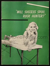 7x490 WILL SUCCESS SPOIL ROCK HUNTER stage play souvenir program book 1955 starring Jayne Mansfield!