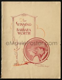7x492 WINNING OF BARBARA WORTH souvenir program book 1926 Vilma Banky & Colman, but no Gary Cooper!