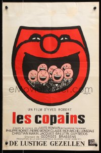 7y287 BUDDIES Belgian 1965 Yves Robert, artwork of laughing people by Savignac!
