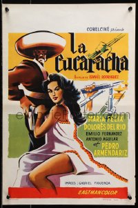 7y371 SOLDIERS OF PANCHO VILLA Belgian 1959 completely different art of sexy Maria Felix!