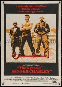 7y134 LEGEND OF NIGGER CHARLEY Egyptian poster 1972 Fred Williamson ain't running no more!