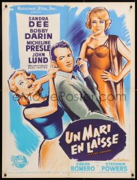7y828 IF A MAN ANSWERS French 24x32 1963 different art of sexy Sandra Dee & Bobby Darin!