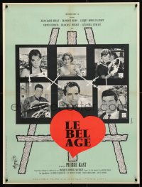 7y839 LE BEL AGE French 24x32 1960 Pierre Kast, a beautiful age, Jean-Claude Brialy and top cast!