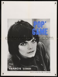 7y862 POP' GAME French 23x31 1967 wonderful close-up image of intense Gaetane Lorre!