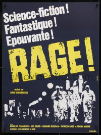 7y865 RABID French 23x30 1977 David Cronenberg, Marilyn Chambers, zombie thriller, Landi art!