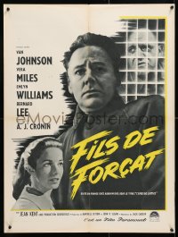 7y895 WEB OF EVIDENCE French 24x32 1960 Cronin's Beyond This Place, Van Johnson & Miles in England!