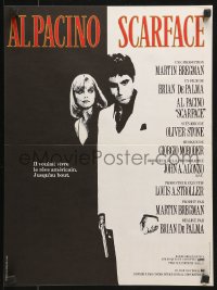 7y959 SCARFACE French 15x20 1984 Al Pacino as Tony Montana, Michelle Pfeiffer, Brian De Palma!
