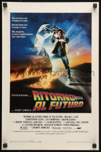 7y660 BACK TO THE FUTURE Italian locandina 1985 art of Michael J. Fox & Delorean by Drew Struzan!