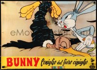 7y760 BUNNY CONIGLIO DAL FIERO CIPIGLIO Italian 19x26 pbusta 1963 Bugs Bunny with Beaky Buzzard!