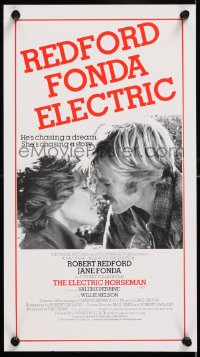 7z029 ELECTRIC HORSEMAN Aust special poster 1980 Sydney Pollack, Robert Redford & Jane Fonda!