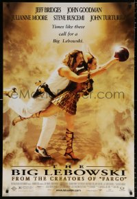 7z515 BIG LEBOWSKI DS 1sh 1998 Coen Bros cult classic, Jeff Bridges bowling with Julianne Moore!