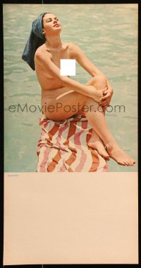 7z032 CALENDAR SAMPLE calendar 1950s sexy image of a topless sunbather
