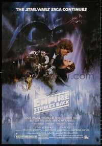 7z204 EMPIRE STRIKES BACK 27x39 French commercial poster 1980 Gone With The Wind style art by Kastel!