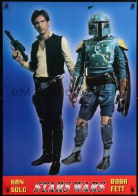 7z234 STAR WARS 27x39 Italian commercial poster 1980 great image of Han Solo and Boba Fett!
