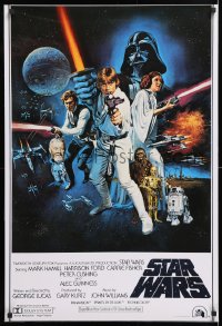 7z235 STAR WARS laminated 24x36 commercial poster 1977 George Lucas sci-fi epic, Portal, Chantrell!