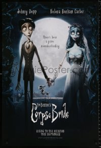 7z564 CORPSE BRIDE teaser DS 1sh 2005 Tim Burton stop-motion animated horror musical!
