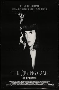 7z569 CRYING GAME 25x39 1sh 1992 Neil Jordan classic, great image of Miranda Richardson with smoking gun!