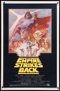7z610 EMPIRE STRIKES BACK studio style 1sh R1981 George Lucas sci-fi classic, artwork by Tom Jung!