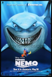 7z619 FINDING NEMO advance DS 1sh 2003 best Disney & Pixar animated fish movie, huge image of Bruce!