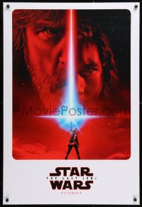 7z719 LAST JEDI teaser DS 1sh 2017 Star Wars, incredible sci-fi image of Hamill, Driver & Ridley!