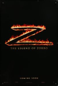 7z723 LEGEND OF ZORRO int'l teaser DS 1sh 2005 Antonio Banderas, Catherine Zeta-Jones, flaming Z!