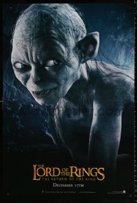 7z741 LORD OF THE RINGS: THE RETURN OF THE KING teaser DS 1sh 2003 CGI Andy Serkis as Gollum!