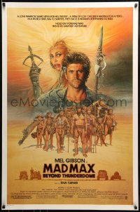 7z749 MAD MAX BEYOND THUNDERDOME 1sh 1985 art of Mel Gibson & Tina Turner by Richard Amsel!