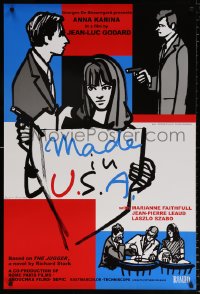7z752 MADE IN U.S.A. 1sh R2009 Jean-Luc Goddard, Anna Karina, great Keiko Kimura art!