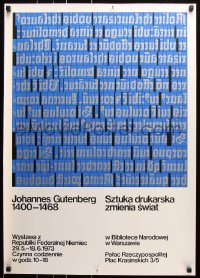 7z040 JOHANNES GUTENBERG 1400-1468 exhibition Polish 24x33 1973 art exhibition for the printer!