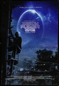 7z837 READY PLAYER ONE advance DS 1sh 2018 Tye Sheridan climbing, directed by Steven Spielberg!