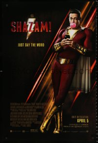 7z869 SHAZAM advance DS 1sh 2019 full-length Zachary Levi in the title role, just say the word!